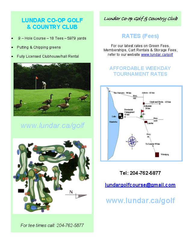 Lundar Golf Club Manitoba Interlake